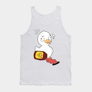 Funny duck spilled BBQ sauce Tank Top